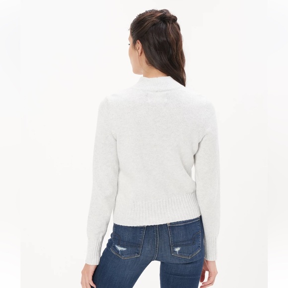 American Eagle Logo Smiley Face Graphic Mock Neck Sweater - Picture 3 of 5